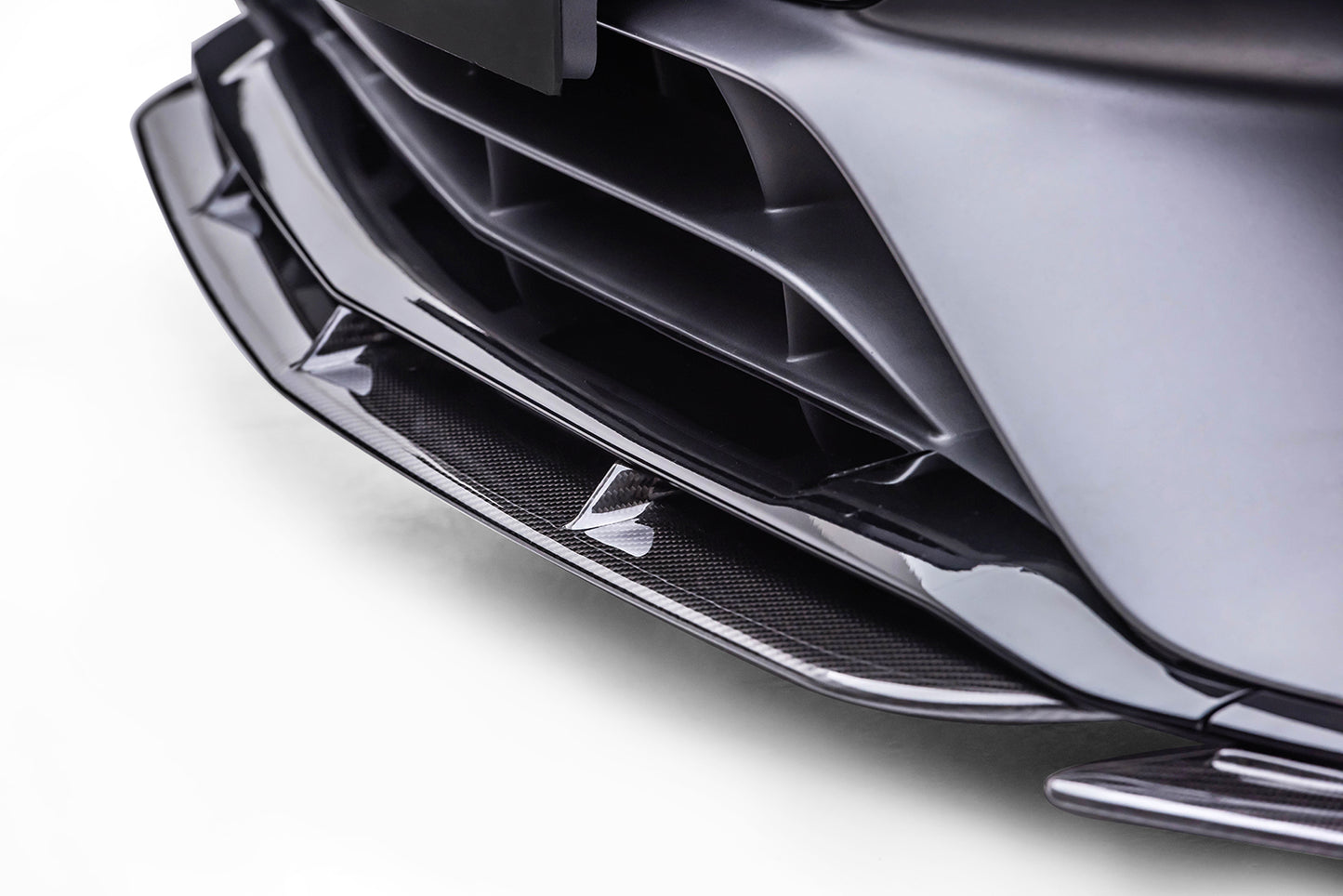 Close-up of splitter in Mercededs W177 on white background