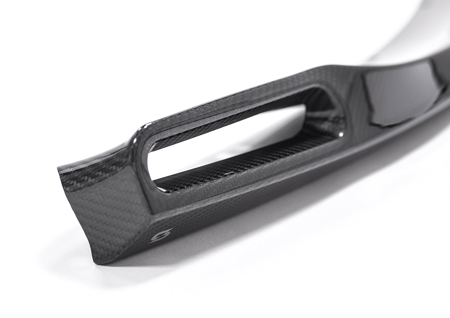 black splitter with cut-out hole on white background