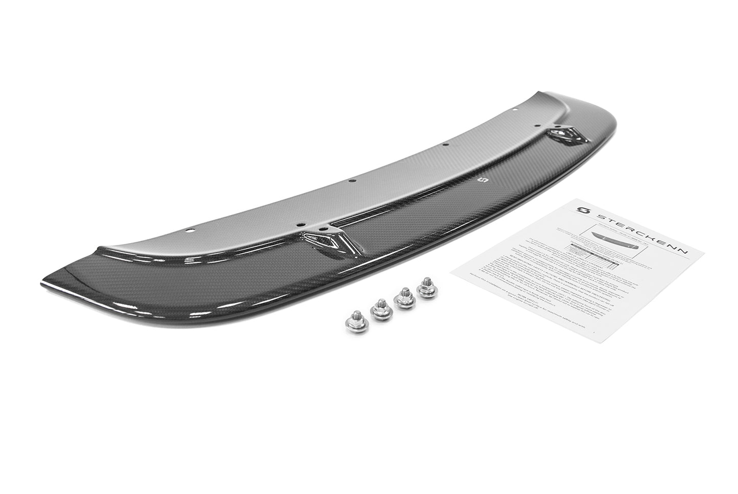 black splitter and instructions on white background