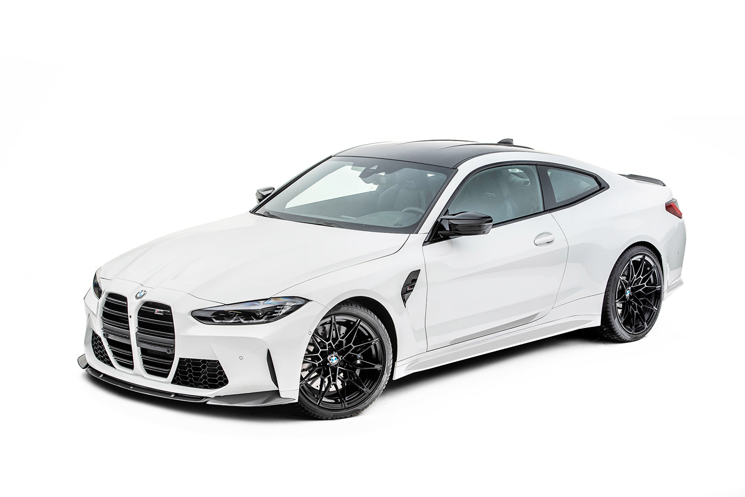 white BMW M4 (G82) on a white background