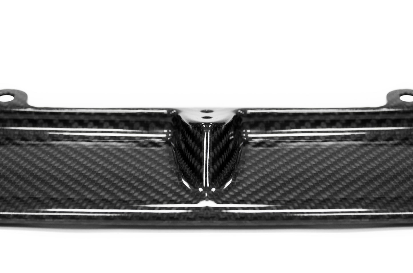 Close-up view of black splitter on white background