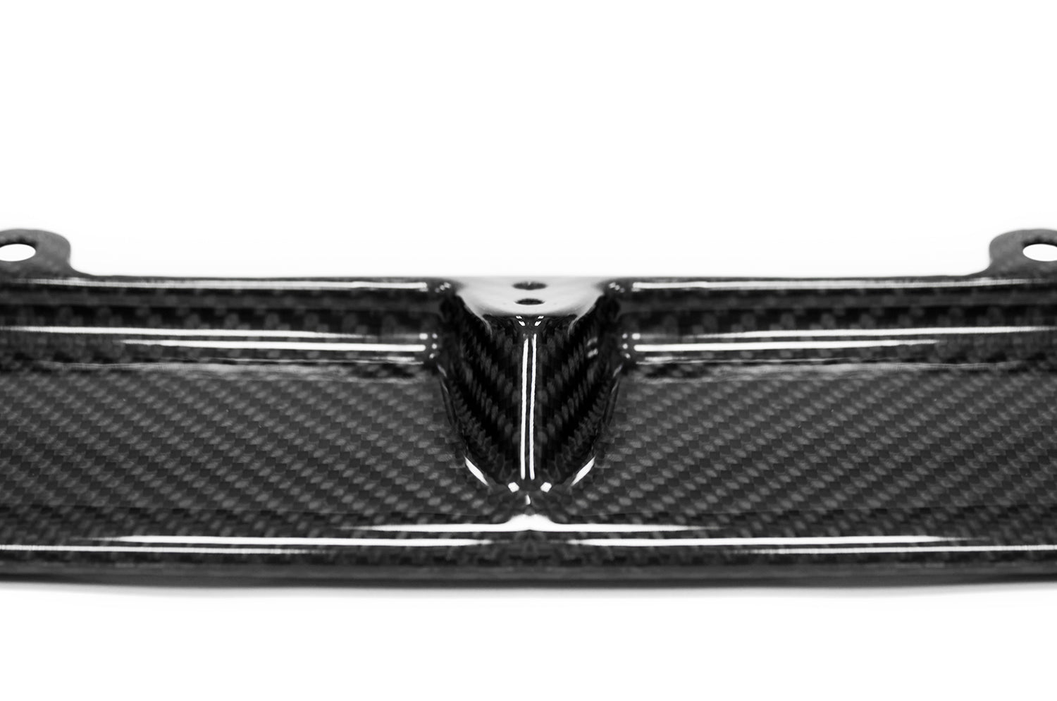 Close-up view of black splitter on white background