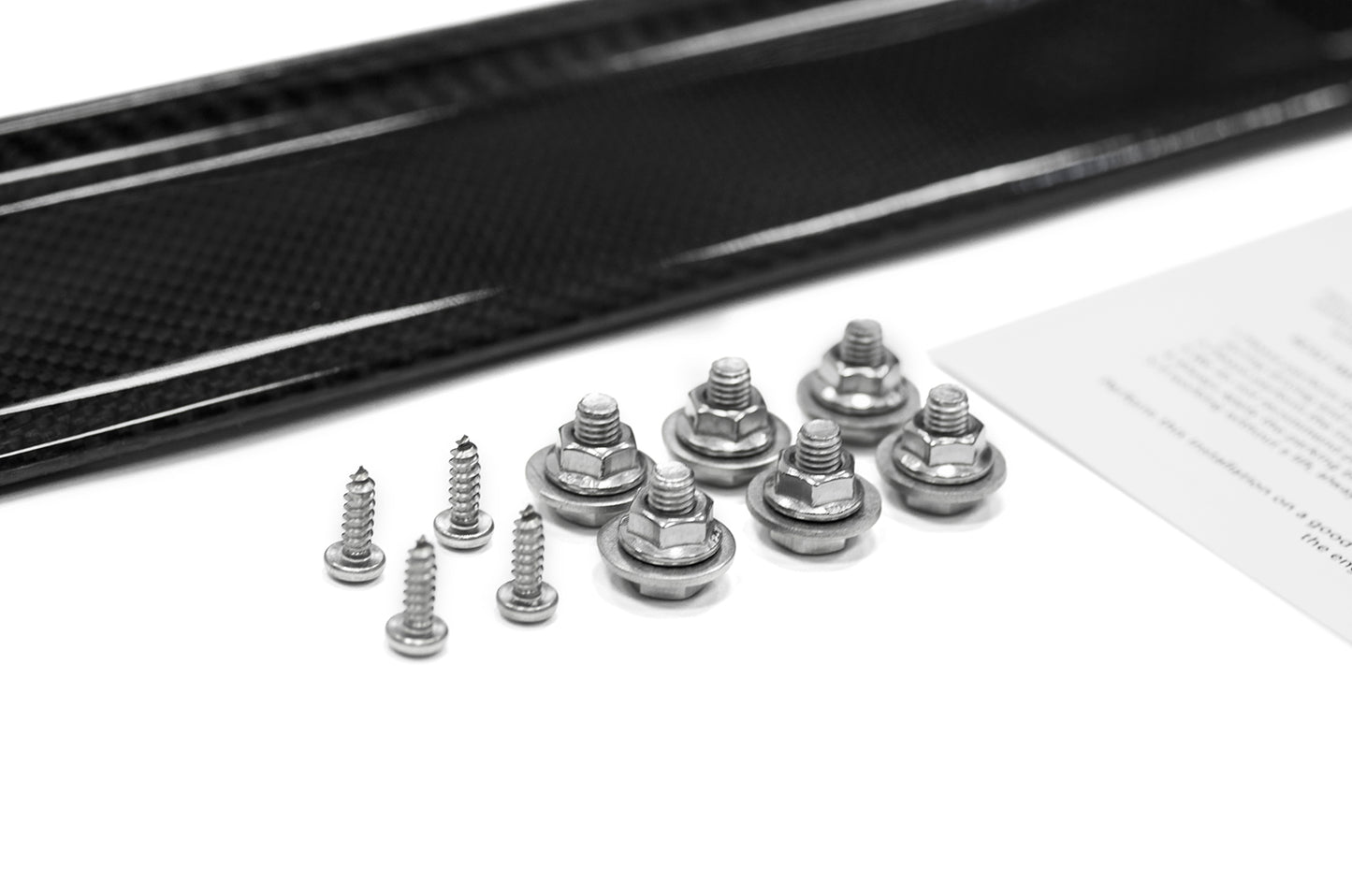 silver screws on the background of the splitter