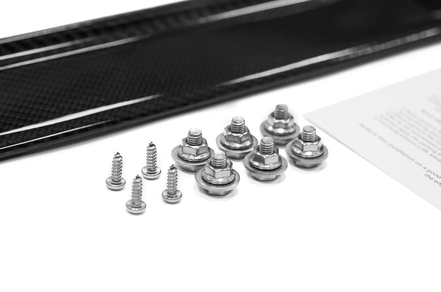 silver screws on the background of the splitter